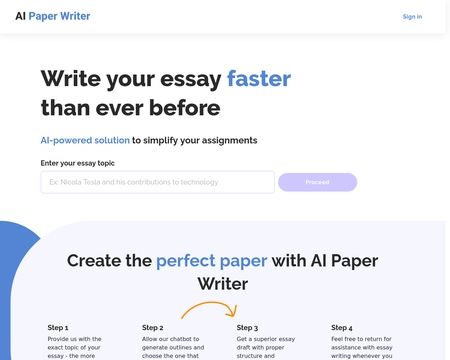 website thubmnail of AI Paper Writer