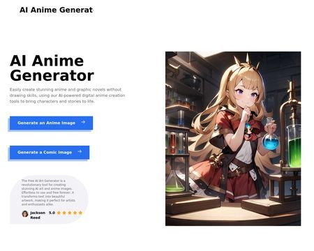 website thubmnail of Aianimegenerator.live