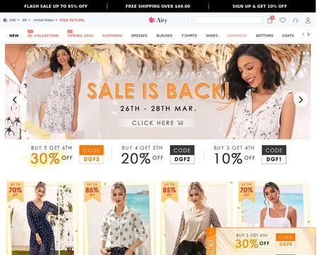 website thubmnail of Airy Cloth