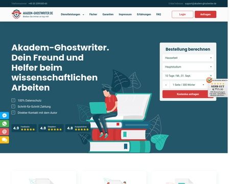 website thubmnail of Akadem-Ghostwriter.de