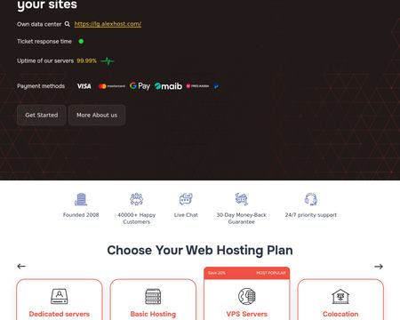 website thubmnail of Alex Host