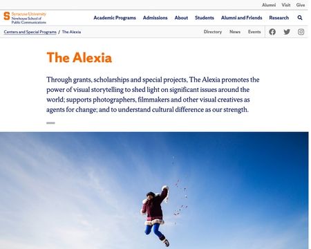 website thubmnail of Alexia Foundation
