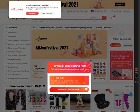 website thubmnail of Aliexpress.nl