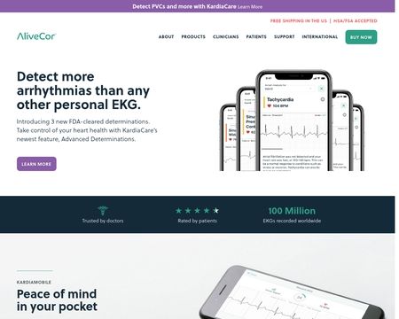 website thubmnail of AliveCor