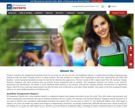 website thubmnail of All Assignment Experts