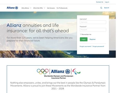 website thubmnail of Allianz Life Insurance