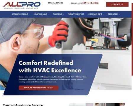 website thubmnail of Allproapplianceservice