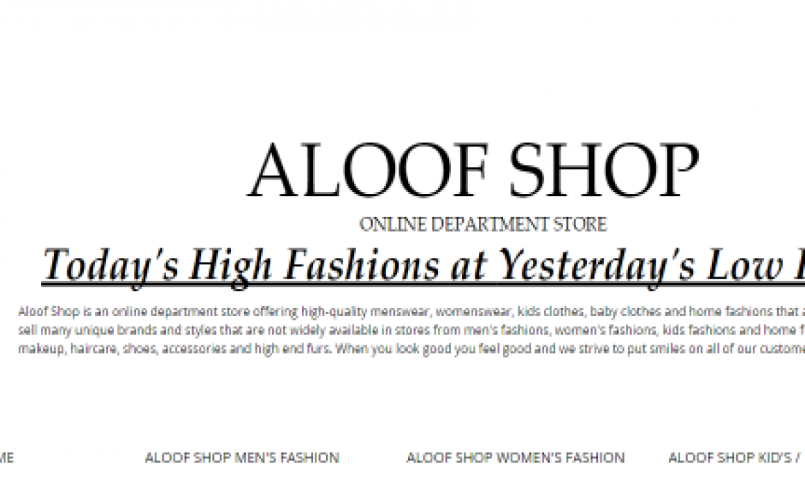 website thubmnail of AloofShop