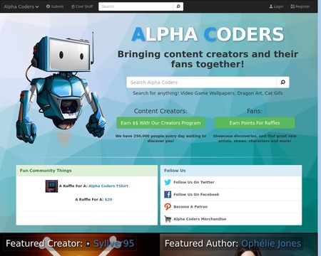 website thubmnail of Alpha Coders