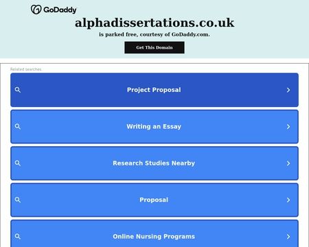 website thubmnail of Alpha Dissertations