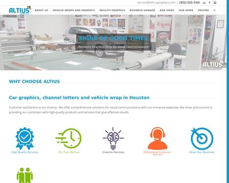 website thubmnail of ALTIUS Graphics