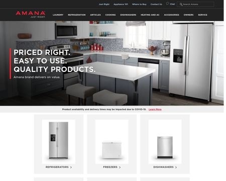 website thubmnail of Amana