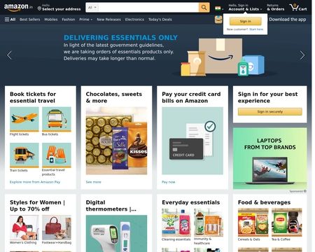website thubmnail of Amazom.in
