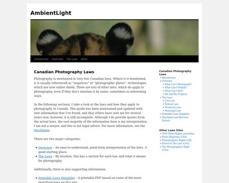 website thubmnail of AmbientLight.ca