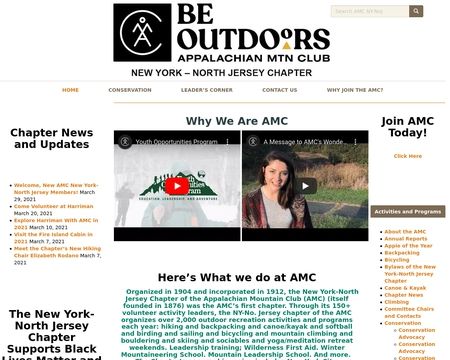 website thubmnail of Appalachian Mountain Club