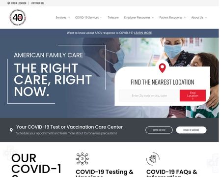 website thubmnail of American Family Care