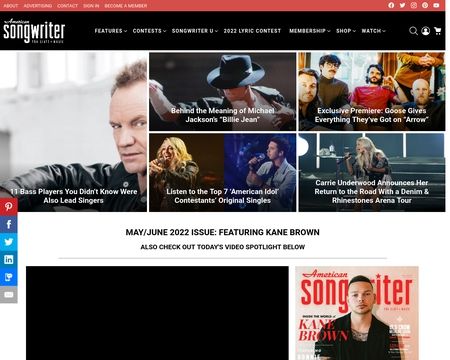 website thubmnail of American Songwriter