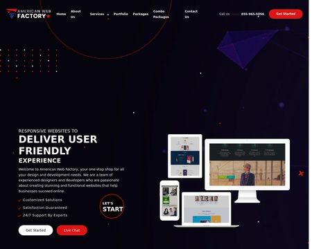 website thubmnail of Americanwebfactory