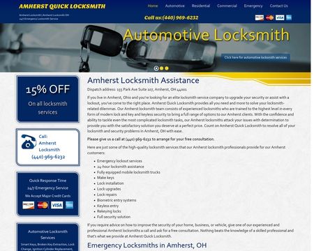 website thubmnail of Amherstlocksmiths