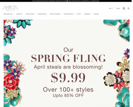 website thubmnail of Amrita Singh Jewelry