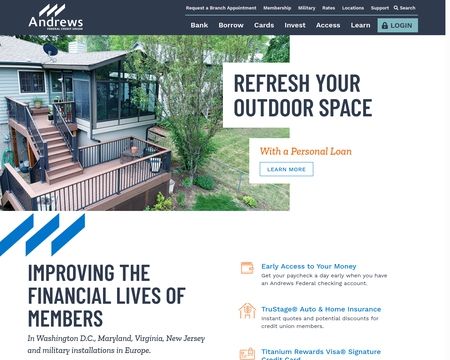 website thubmnail of Andrews Federal Credit Union