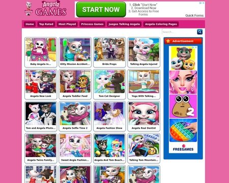 website thubmnail of Angela Games