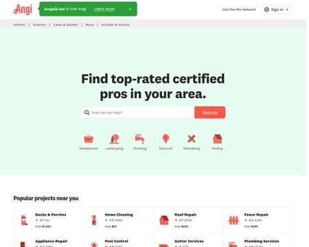 website thubmnail of Angi (formerly Angie's List)