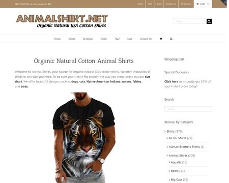 website thubmnail of Animalshirt.net