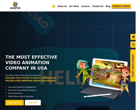 website thubmnail of Animation Bee
