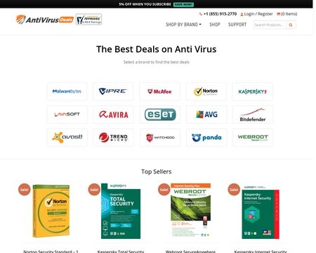 website thubmnail of Antivirus Deals