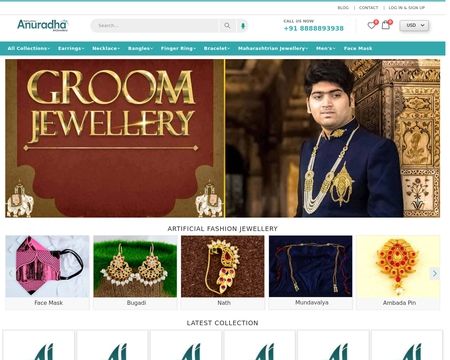 website thubmnail of Anuradhaartjewellery