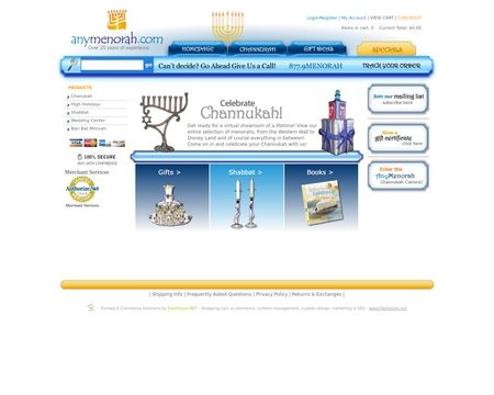 website thubmnail of AnyMenorah