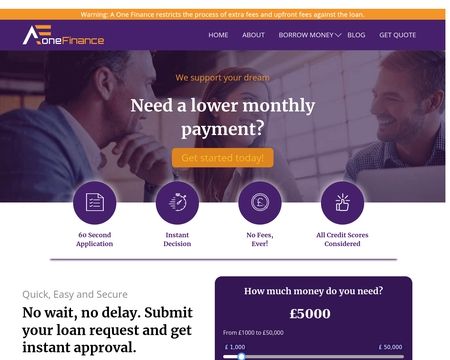 website thubmnail of Aoneloans
