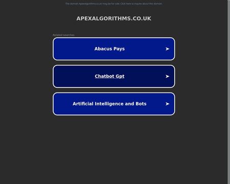 website thubmnail of Apexalgorithms.co.uk