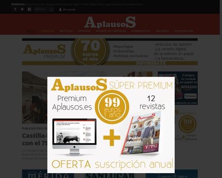 website thubmnail of Aplausos.es