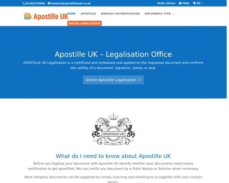 website thubmnail of Apostilleseal.co.uk