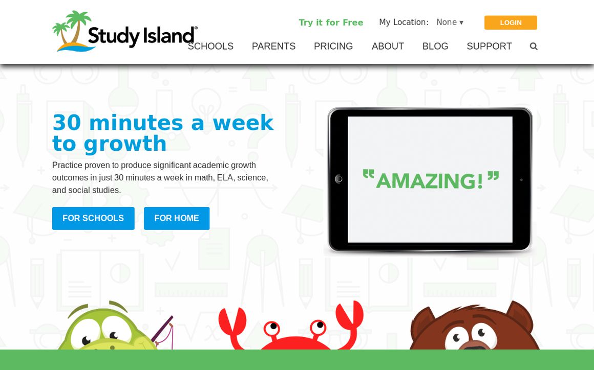 website thubmnail of Study Island School