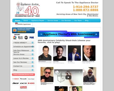 website thubmnail of Appliancedoctorx