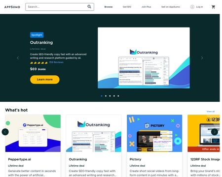 website thubmnail of AppSumo
