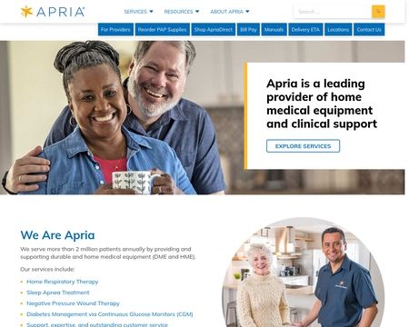 website thubmnail of Apria Healthcare
