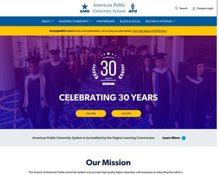 website thubmnail of American Public University System