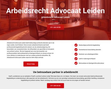 website thubmnail of Arbeidsrecht Advocaat Leiden