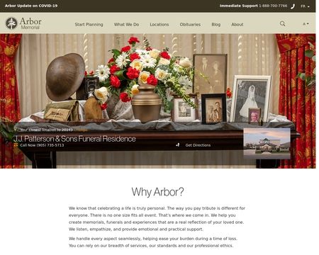 website thubmnail of Arbormemorial.ca