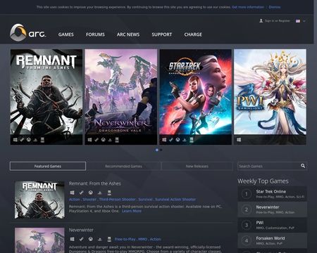 website thubmnail of Arc Games