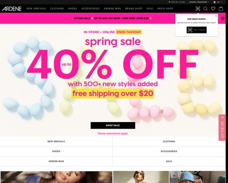 website thubmnail of Ardene.ca