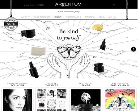 website thubmnail of ARgENTUM apothecary