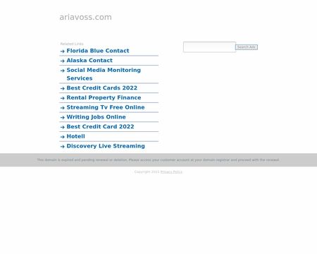 website thubmnail of AriaVoss