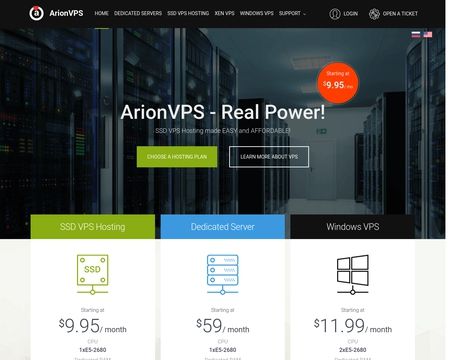 website thubmnail of ArionVPS
