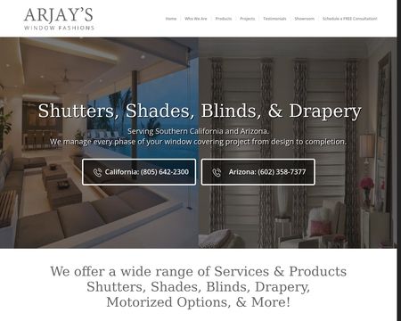 website thubmnail of ArjaysWindowFashions