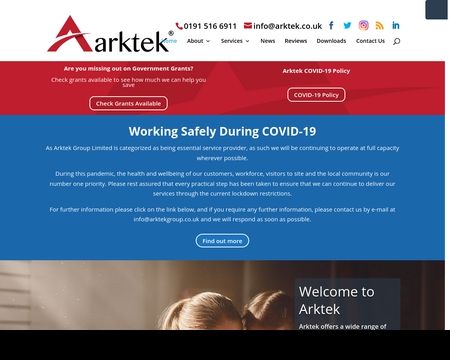 website thubmnail of Arktek.co.uk